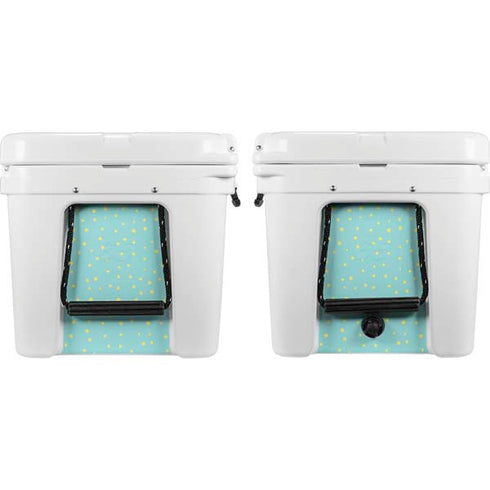 Teal and Yellow Polka Dots YETI Tundra 65 Hard Cooler Skin