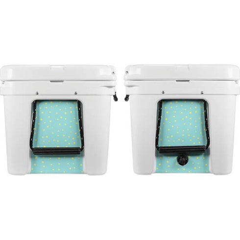 Teal and Yellow Polka Dots YETI Tundra 75 Hard Cooler Skin