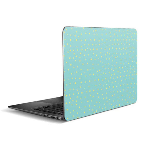 Teal and Yellow Polka Dots Zenbook UX305FA 13.3in Skin