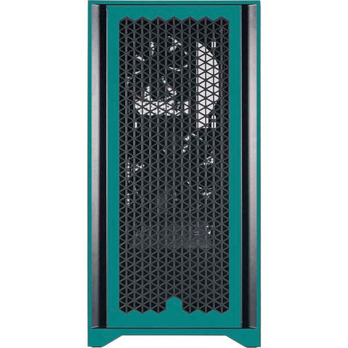 Teal Blue Solid Corsair 4000D Tempered Glass Mid-Tower ATX Case Skin