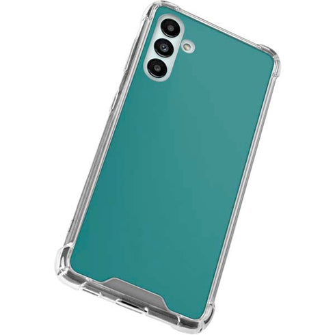 Teal Blue Solid Galaxy A13 5G Clear Case