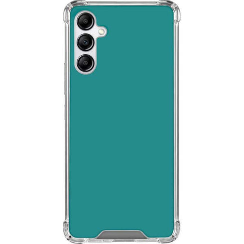Teal Blue Solid Galaxy A14 5G Clear Case