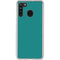 Teal Blue Solid Galaxy A21 Clear Case
