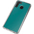 Teal Blue Solid Galaxy A21 Clear Case