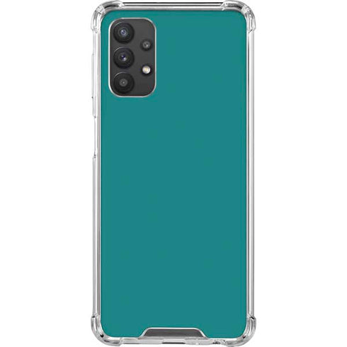 Teal Blue Solid Galaxy A32 5G Clear Case
