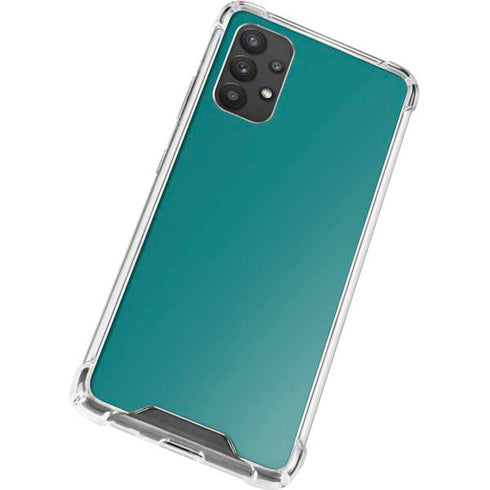 Teal Blue Solid Galaxy A32 5G Clear Case