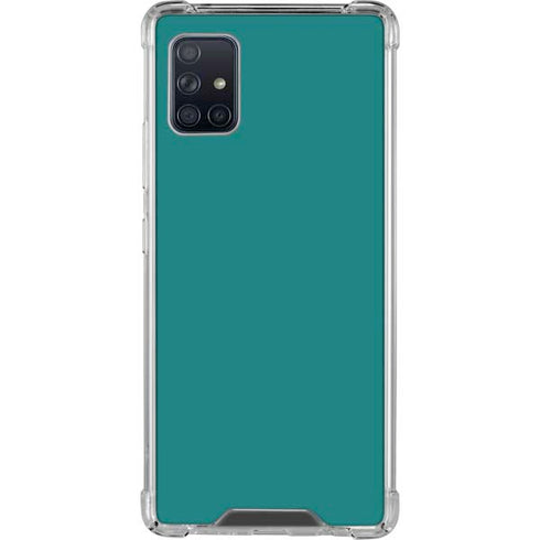 Teal Blue Solid Galaxy A51 5G Clear Case
