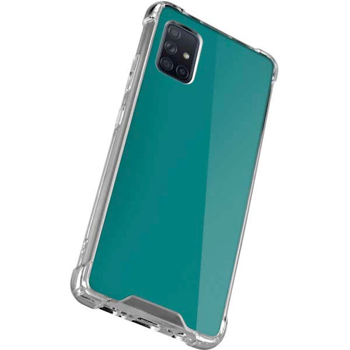 Teal Blue Solid Galaxy A71 5G Clear Case