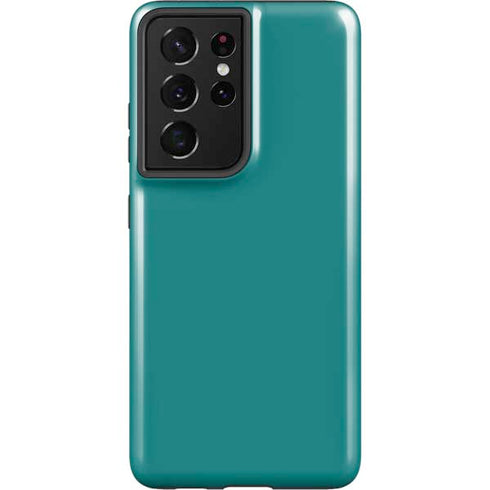 Teal Blue Solid Galaxy S21 Ultra 5G Pro Case