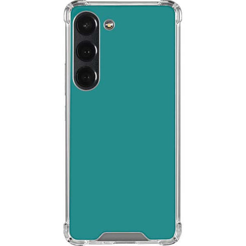 Teal Blue Solid Galaxy S23 Clear Case
