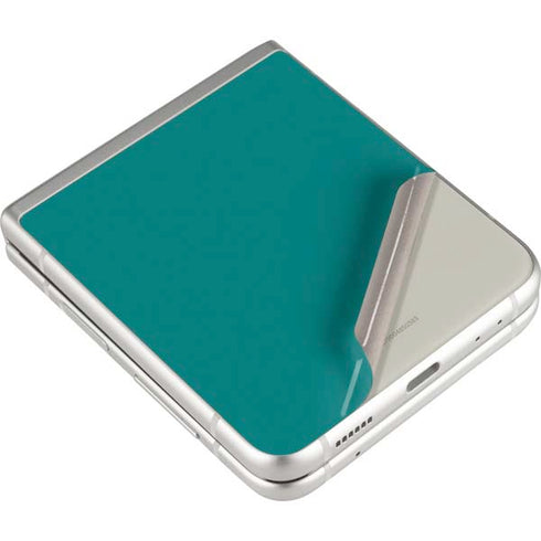 Teal Blue Solid Galaxy Z Flip3 5G Skin
