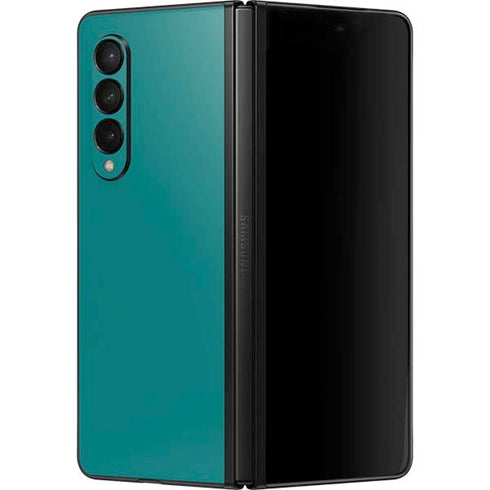 Teal Blue Solid Galaxy Z Fold3 5G Skin