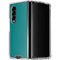 Teal Blue Solid Galaxy Z Fold4 5G Clear Case