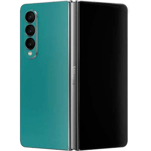 Teal Blue Solid Galaxy Z Fold4 5G Skin