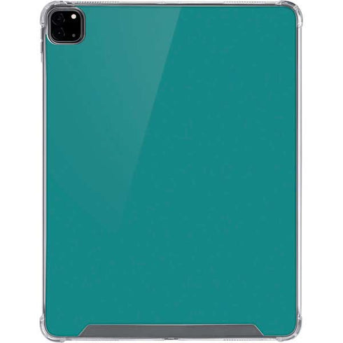 Teal Blue Solid iPad Pro 12.9in (2020) Clear Case