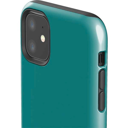 Teal Blue Solid iPhone 11 Impact Case