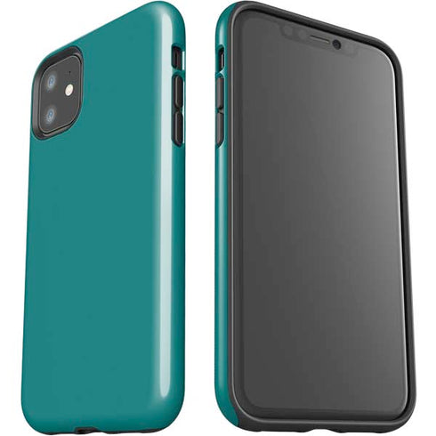 Teal Blue Solid iPhone 11 Impact Case