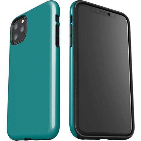 Teal Blue Solid iPhone 11 Pro Max Impact Case