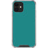 Teal Blue Solid iPhone 12 Clear Case