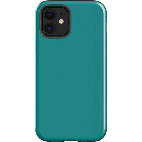 Teal Blue Solid iPhone 12 Impact Case