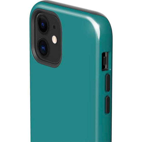 Teal Blue Solid iPhone 12 Impact Case