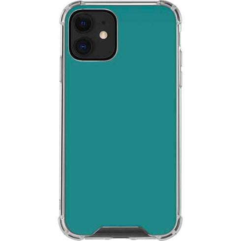 Teal Blue Solid iPhone 12 Mini Clear Case