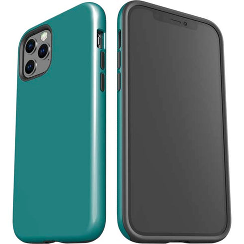 Teal Blue Solid iPhone 12 Pro Impact Case