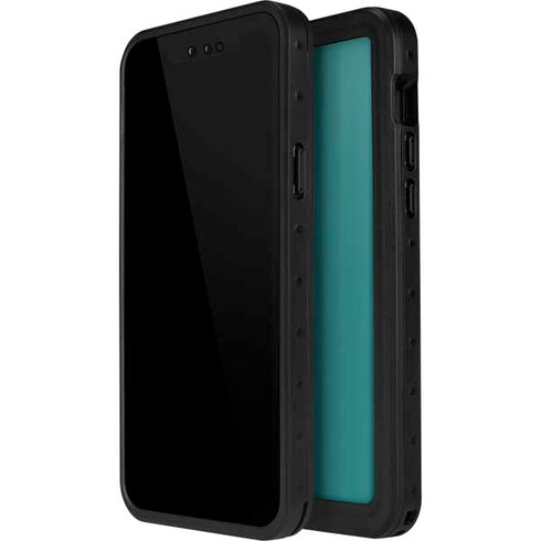 Teal Blue Solid iPhone 12 Pro Waterproof Case