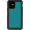 Teal Blue Solid iPhone 12 Waterproof Case