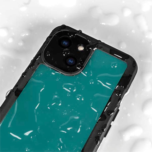 Teal Blue Solid iPhone 13 Mini Waterproof Case