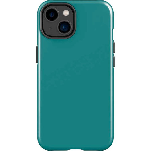 Teal Blue Solid iPhone 14 Plus Impact Case