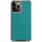 Teal Blue Solid iPhone 14 Pro Max Clear Case