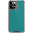 Teal Blue Solid iPhone 14 Pro Max Clear Case