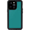 Teal Blue Solid iPhone 14 Pro Waterproof Case