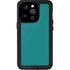 Teal Blue Solid iPhone 14 Pro Waterproof Case