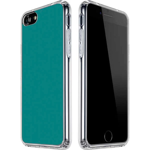 Teal Blue Solid iPhone SE (2nd & 3rd Gen) Clear Case