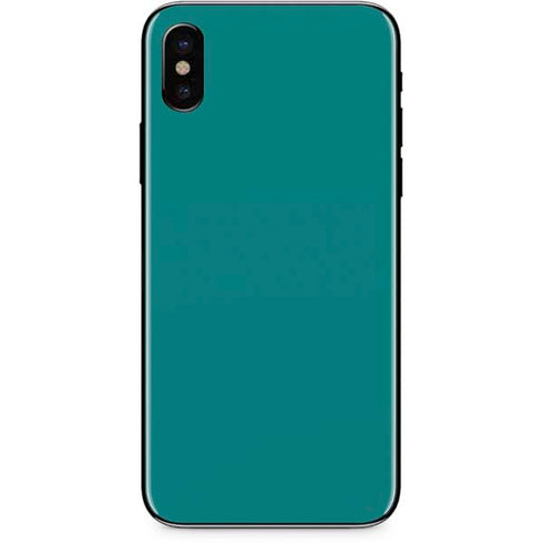 Teal Blue Solid iPhone XS Skin