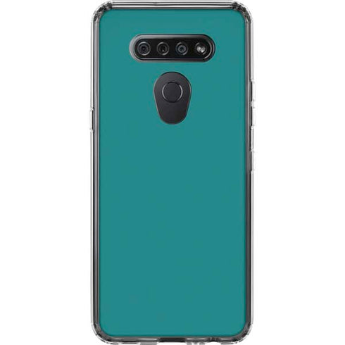 Teal LG K51/Q51 Clear Case