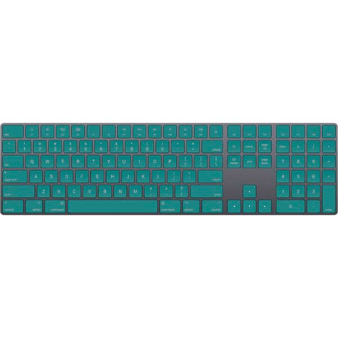 Teal Blue Solid Magic Keyboard with Numeric Keypad Skin