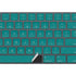Teal Blue Solid Magic Keyboard with Numeric Keypad Skin