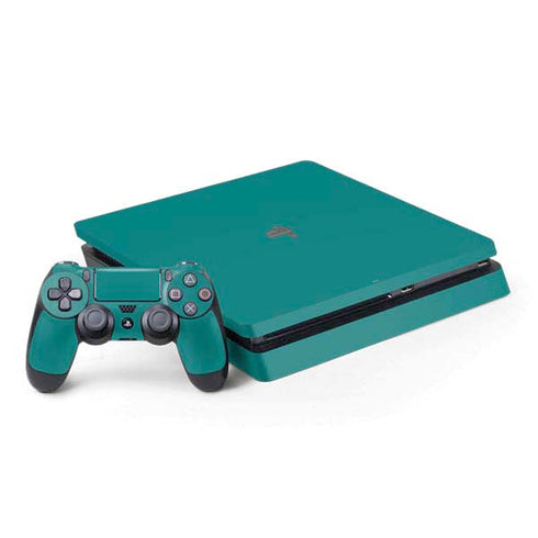 Teal Blue Solid PS4 Slim Bundle Skin