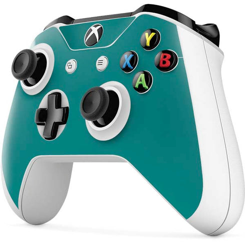 Teal Blue Solid Xbox One S Controller Skin