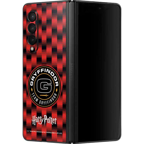 Wizarding Worlds Harry Potter Team Gryffindor Galaxy Z Fold3 5G Skin