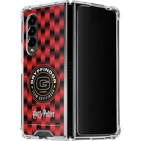 Wizarding Worlds Harry Potter Team Gryffindor Galaxy Z Fold4 5G Clear Case