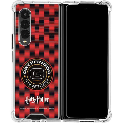 Wizarding Worlds Harry Potter Team Gryffindor Galaxy Z Fold4 5G Clear Case