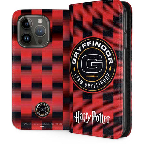 Wizarding Worlds Harry Potter Team Gryffindor iPhone 15 Pro Folio Case