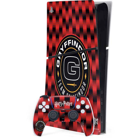 Wizarding Worlds Harry Potter Team Gryffindor PS5 Slim Digital Edition Console Skin