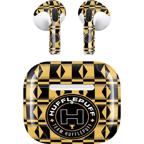 Wizarding Worlds Harry Potter Team Hufflepuff Apple AirPods (3rd Gen 2021) Skin