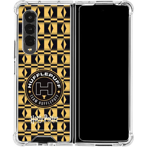 Wizarding Worlds Harry Potter Team Hufflepuff Galaxy Z Fold4 5G Clear Case