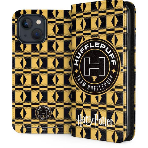 Wizarding Worlds Harry Potter Team Hufflepuff iPhone 15 Plus Folio Case